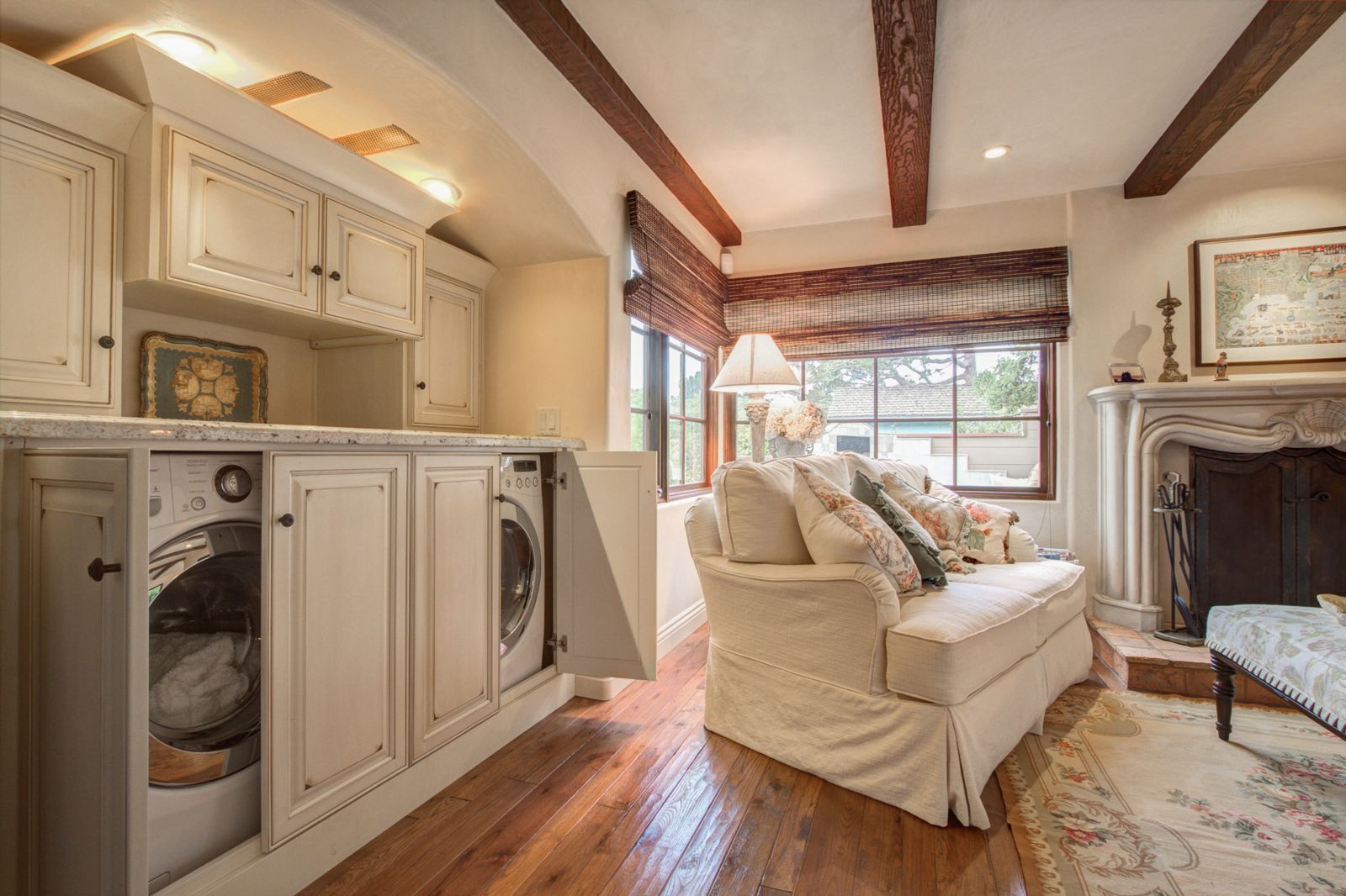 Hidden Laundry in Living Room